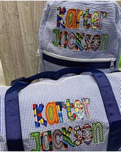 Load image into Gallery viewer, Seersucker Medium Duffle