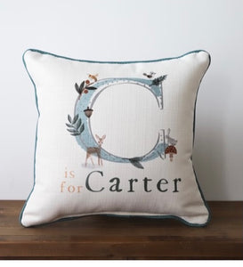 Critter Initial Pillow