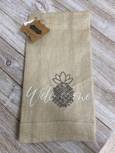 French Know Welcome Hand Towel